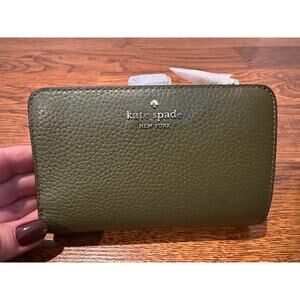 Kate Spade New York Leather Wallet Black 4x6 NWT Designer Lux Accessories $199